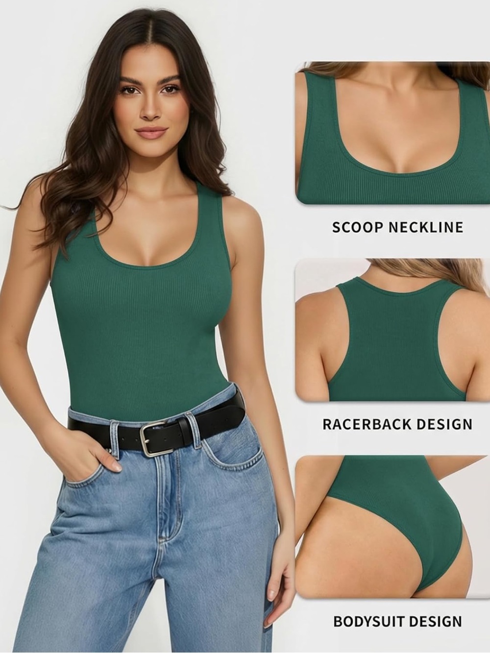 Cute Racerback Tank Top Bodysuit! NWT!
